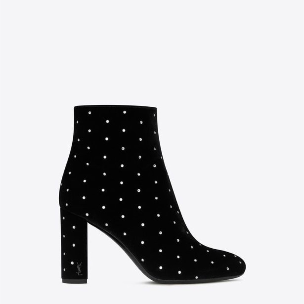 Saint Laurent Loulou Velvet Boots